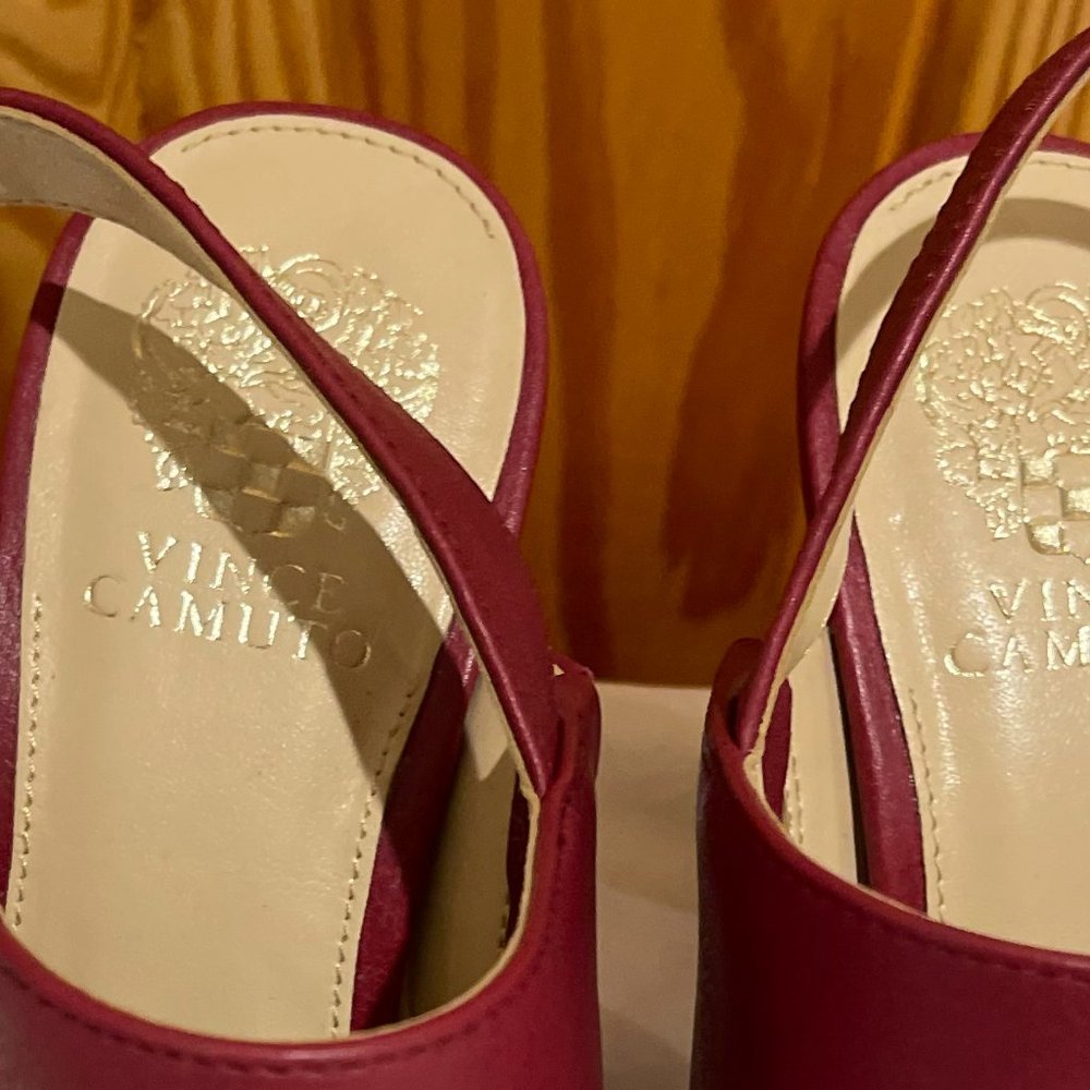 Vince Camuto Red Leather Heels Size 11